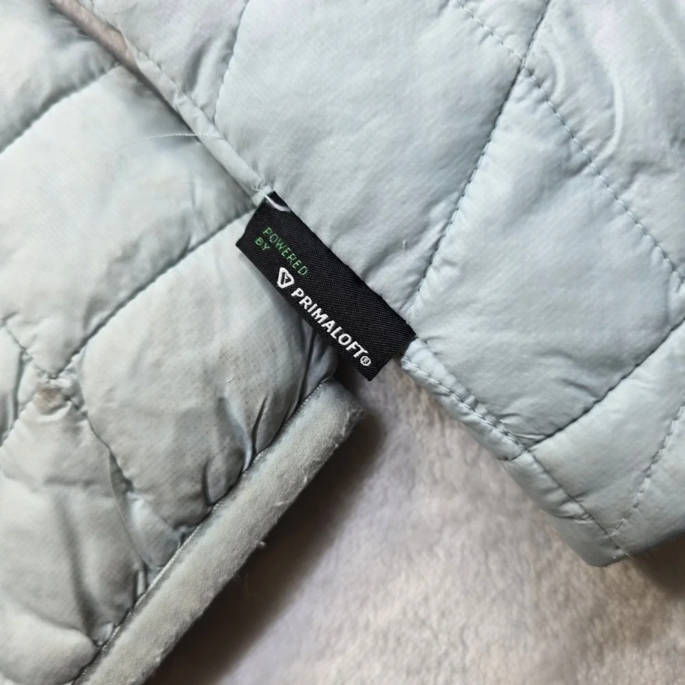The North Face Quilted Jacket Youth Jr Large 14 16 Lt‎ Blue Insulated Primaloft